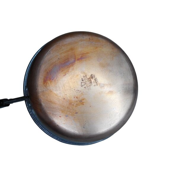 Vintage Revere Ware 1801 Copper Bottom 9 Inch Skillet USA No Lid Clinton ILL - Picture 4 of 5